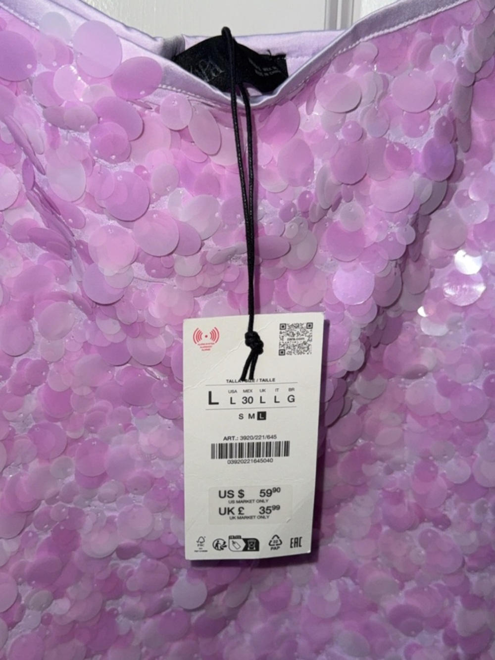 Zara Pink Sequin Mini Skirt - Picture 9 of 11